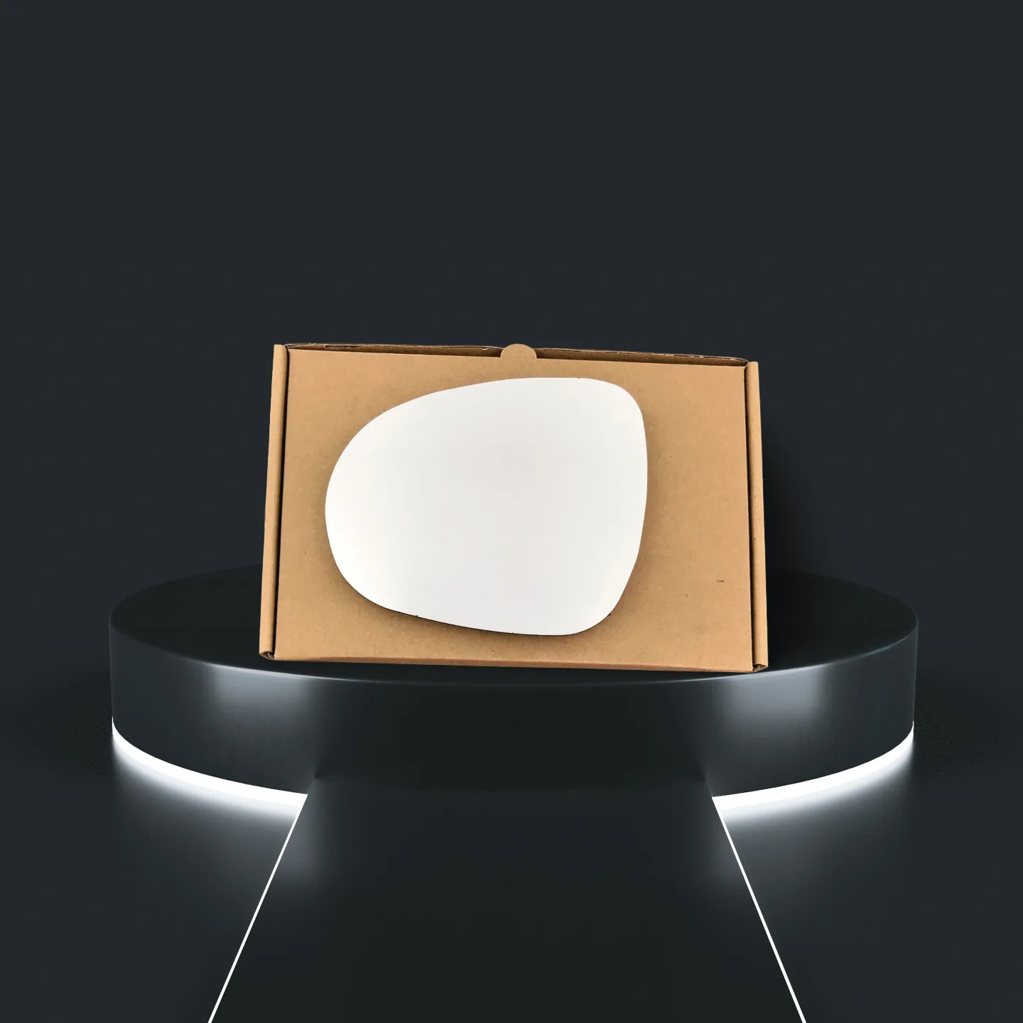 Fiat 500 X Stick-on Wing Mirror Glass 2015-2022 — Convex — Left Passenger Side