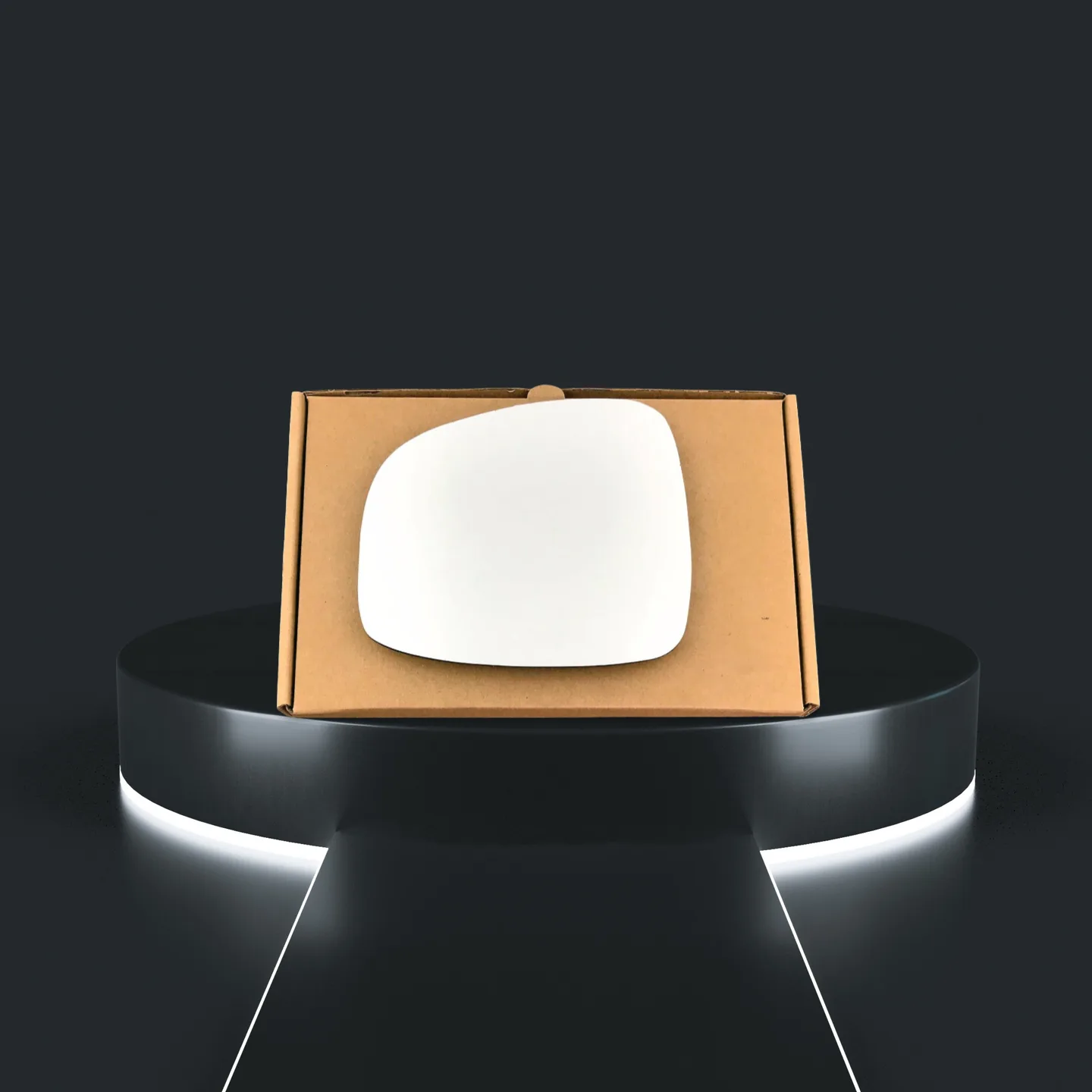 Fiat Sedici Stick-on Wing Mirror Glass 2012-2014 — Convex — Left Passenger Side