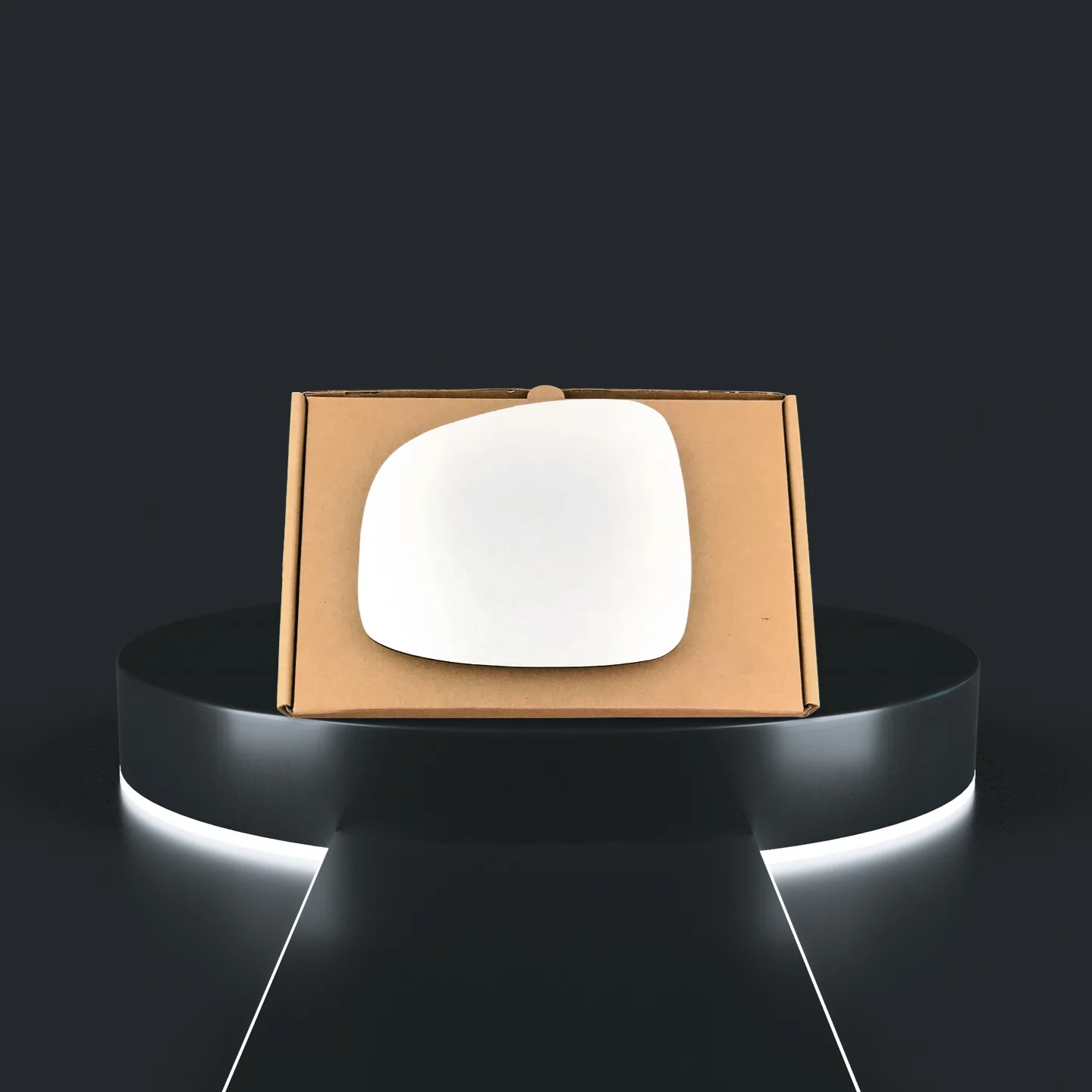 Fiat Sedici Stick-on Wing Mirror Glass 2012-2014 — Convex — Right Driver Side