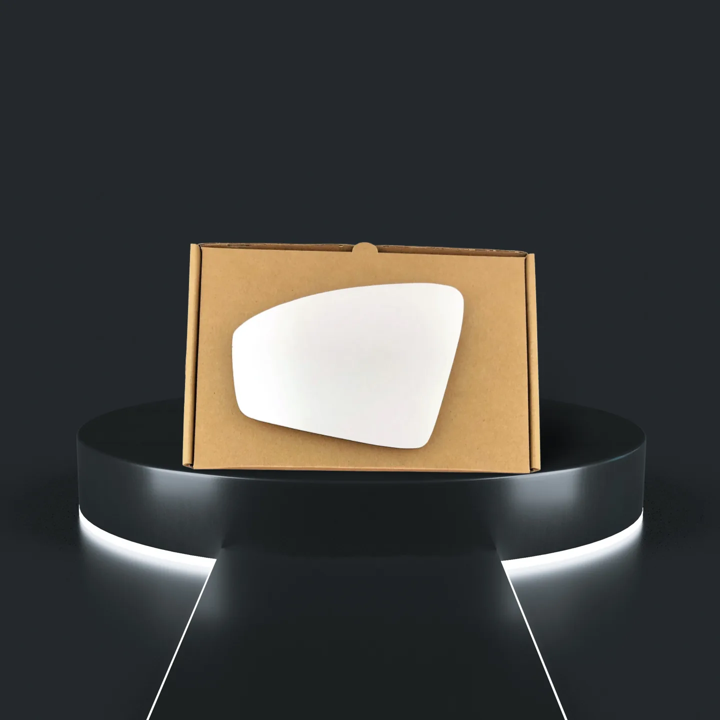 Volkswagen Tiguan Stick-on Wing Mirror Glass 2016-2022 — Convex — Left Passenger Side