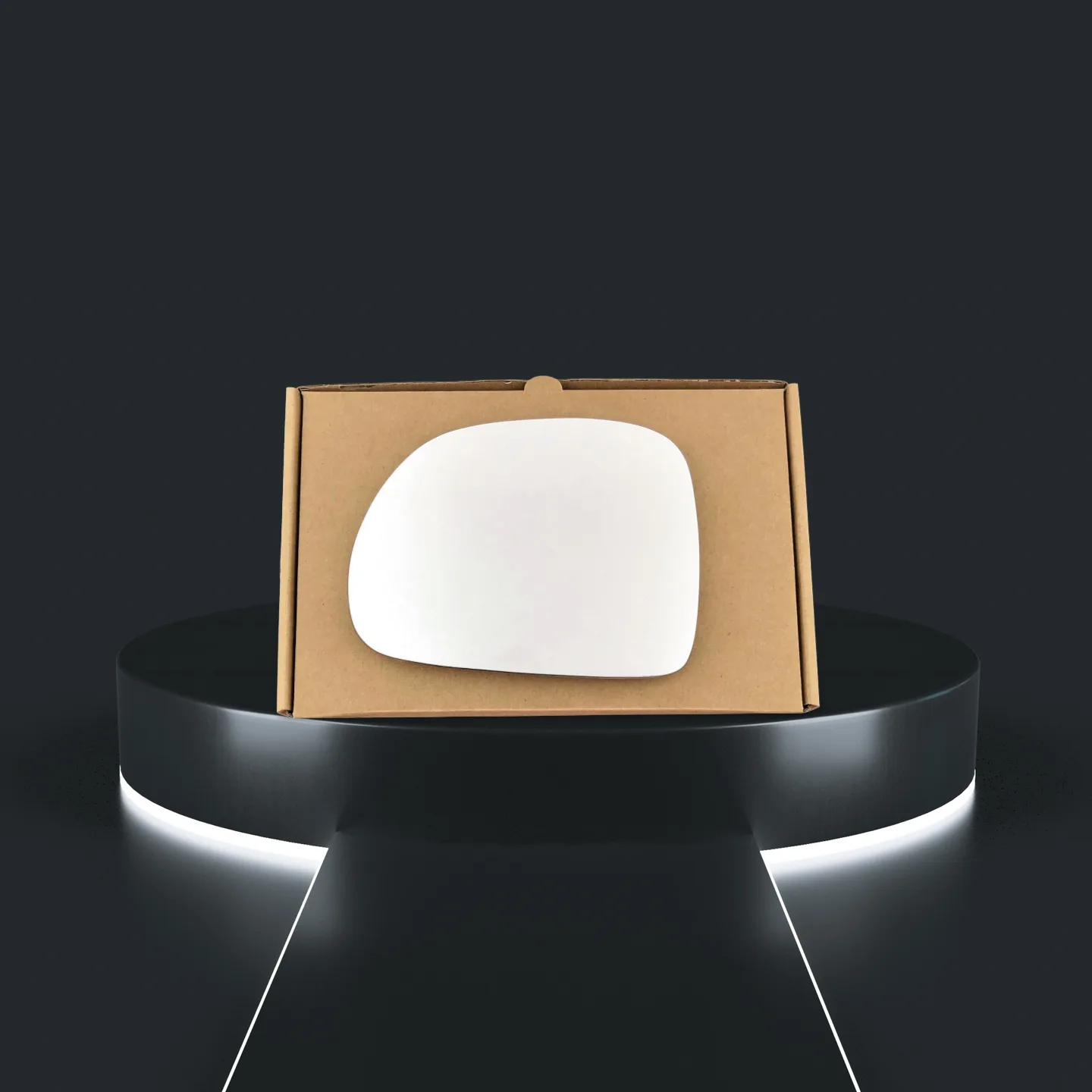 Fiat 500 L Stick-on Wing Mirror Glass 2013-2022 — Convex — Left Passenger Side