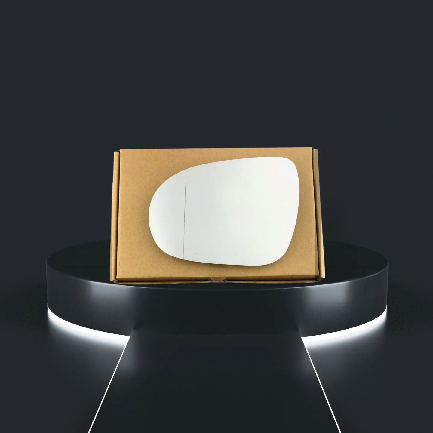 Kia Sorento Stick-on Wing Mirror Glass 2015-2020 — Convex, Blue Tinted — Left Passenger Side