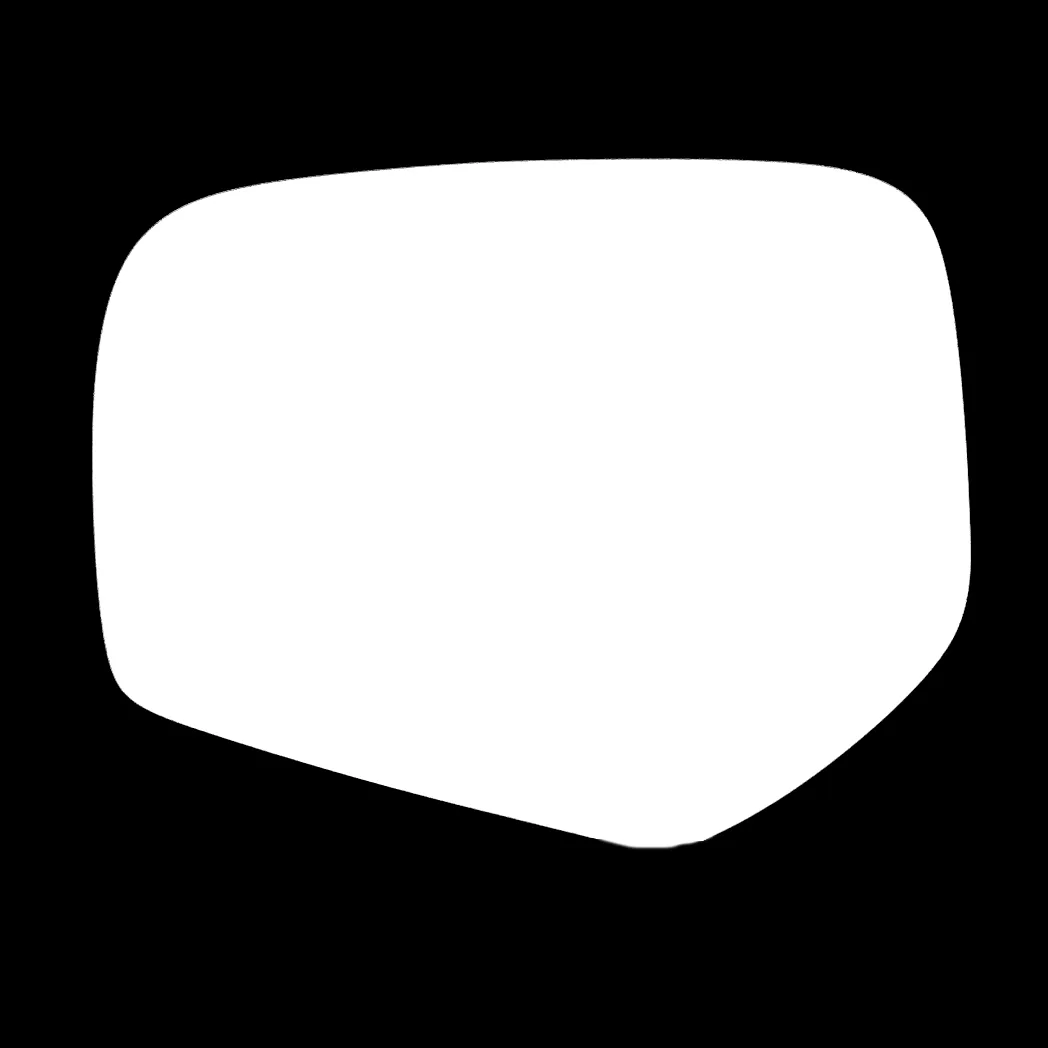 Mitsubishi L200 Stick-on Wing Mirror Glass 2005-2019 — Convex — Left Passenger Side