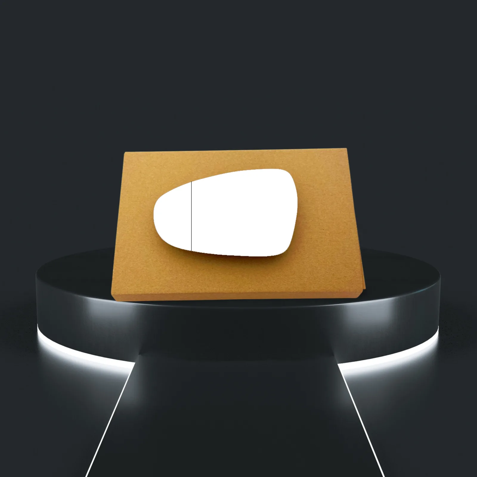 Kia Ceed Stick-on Wing Mirror Glass 2019 onwards — Convex — Left Passenger Side