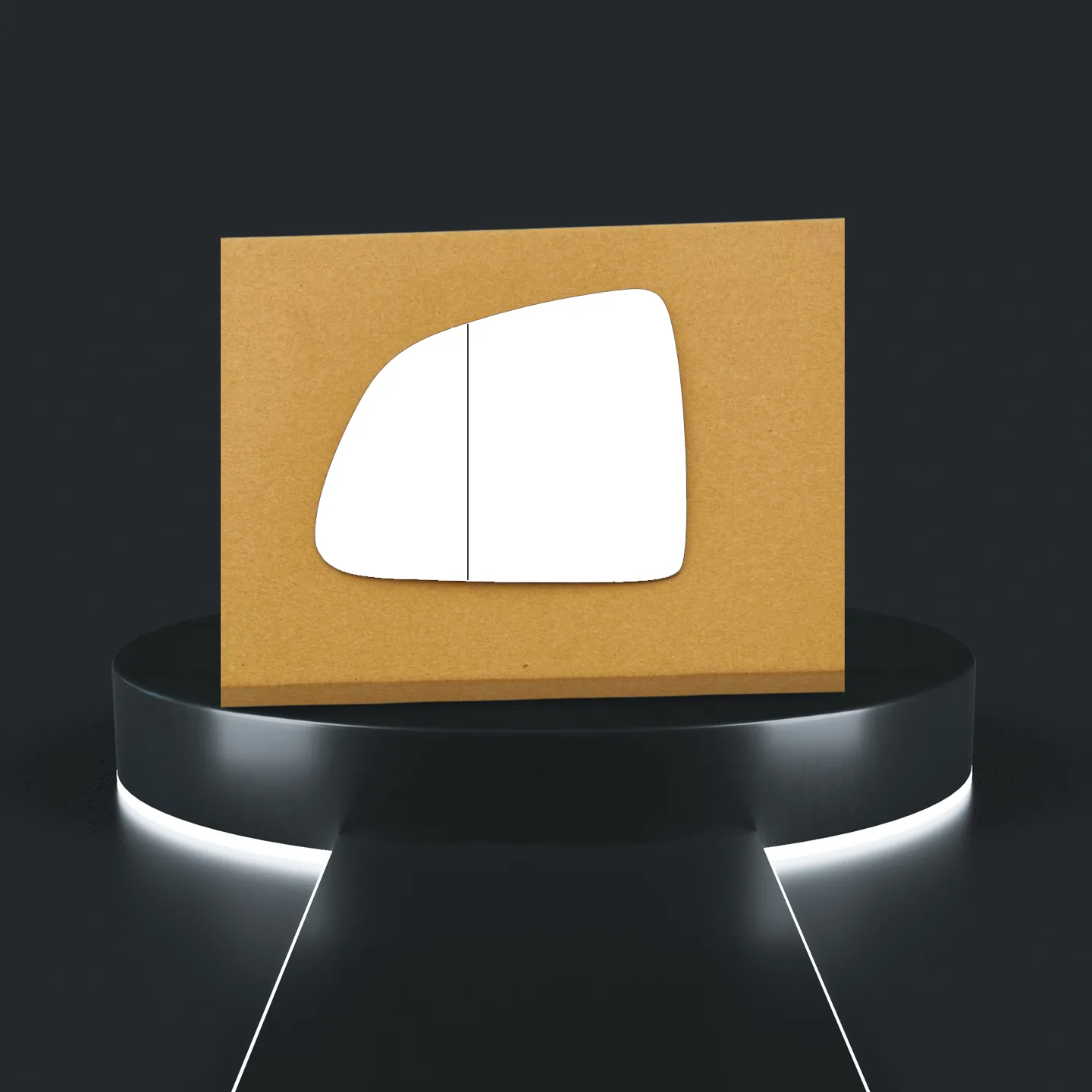 Tesla Model Y Stick-on Wing Mirror Glass 2020 onwards — Convex — Left Passenger Side