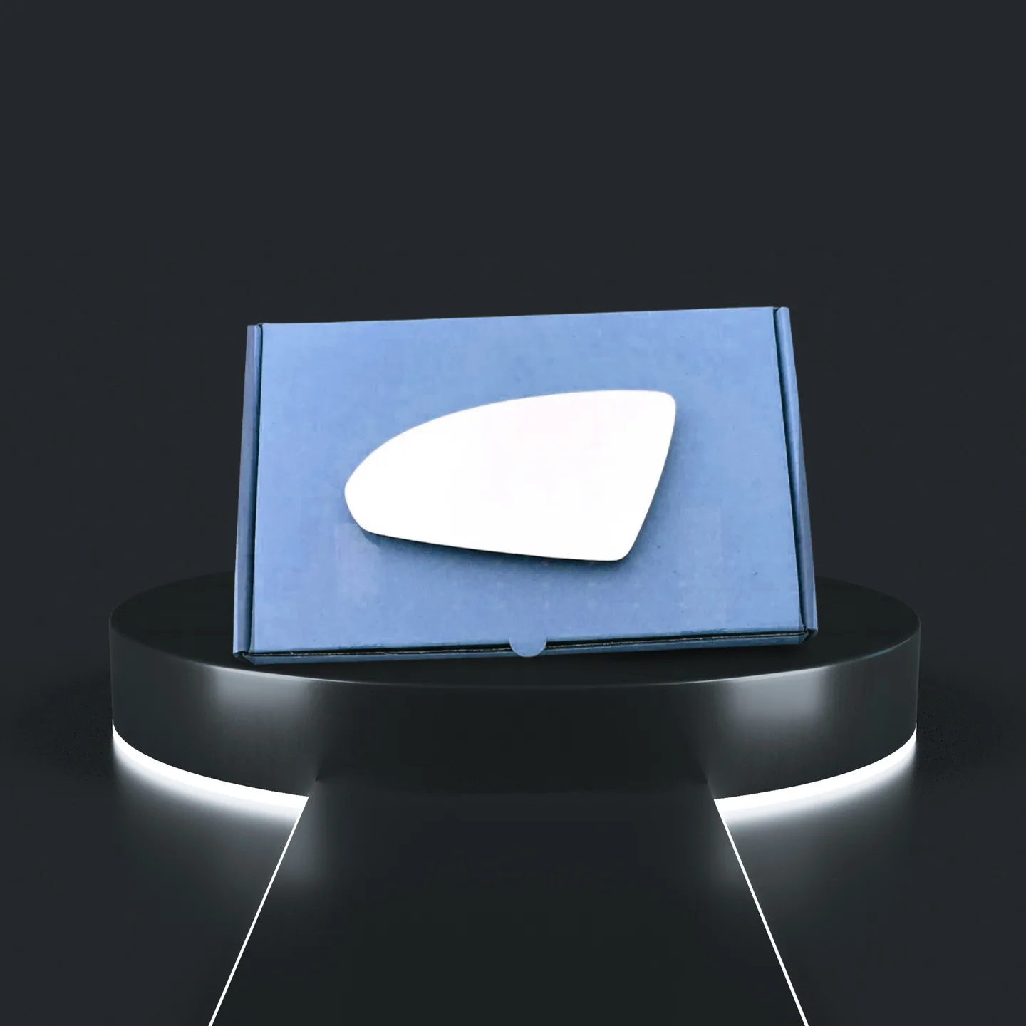 Nissan Primera Stick-on Wing Mirror Glass 2003-2007 — Convex — Left Passenger Side