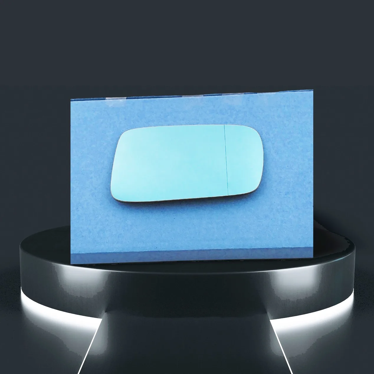 BMW 3 Series Coupe Stick-on Wing Mirror Glass 2000-2006 — Wide Angle, Blue Tinted — Right Driver Side