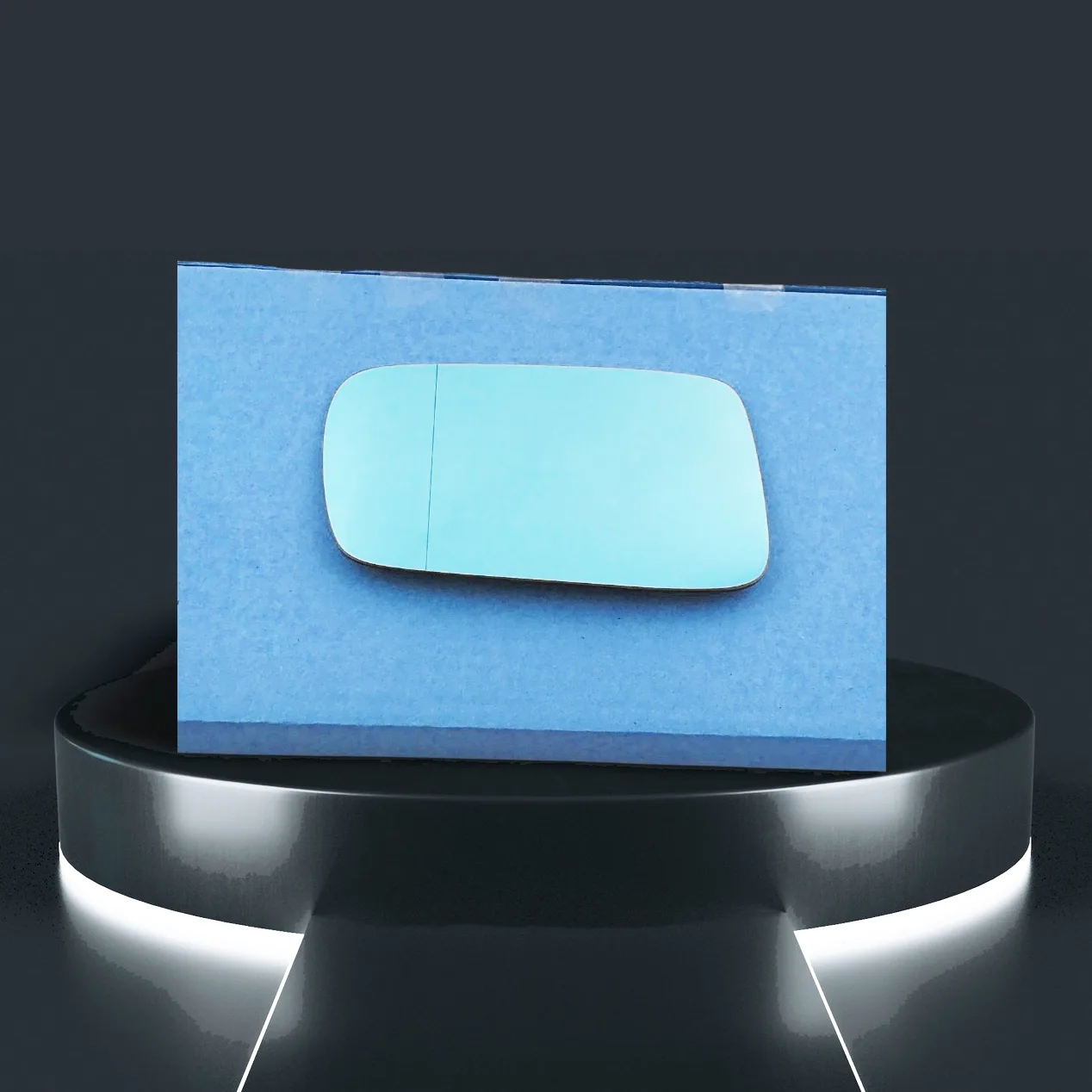 BMW 3 Series Coupe Stick-on Wing Mirror Glass 2000-2006 — Wide Angle, Blue Tinted — Left Passenger Side