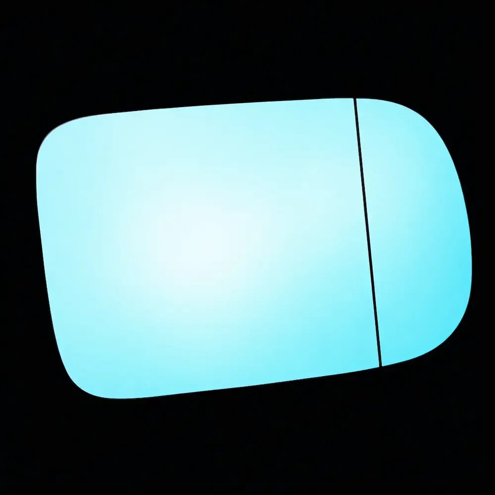 BMW 5 Series Stick-on Wing Mirror Glass 1996-2003 — Wide Angle, Blue Tinted — Right Driver Side