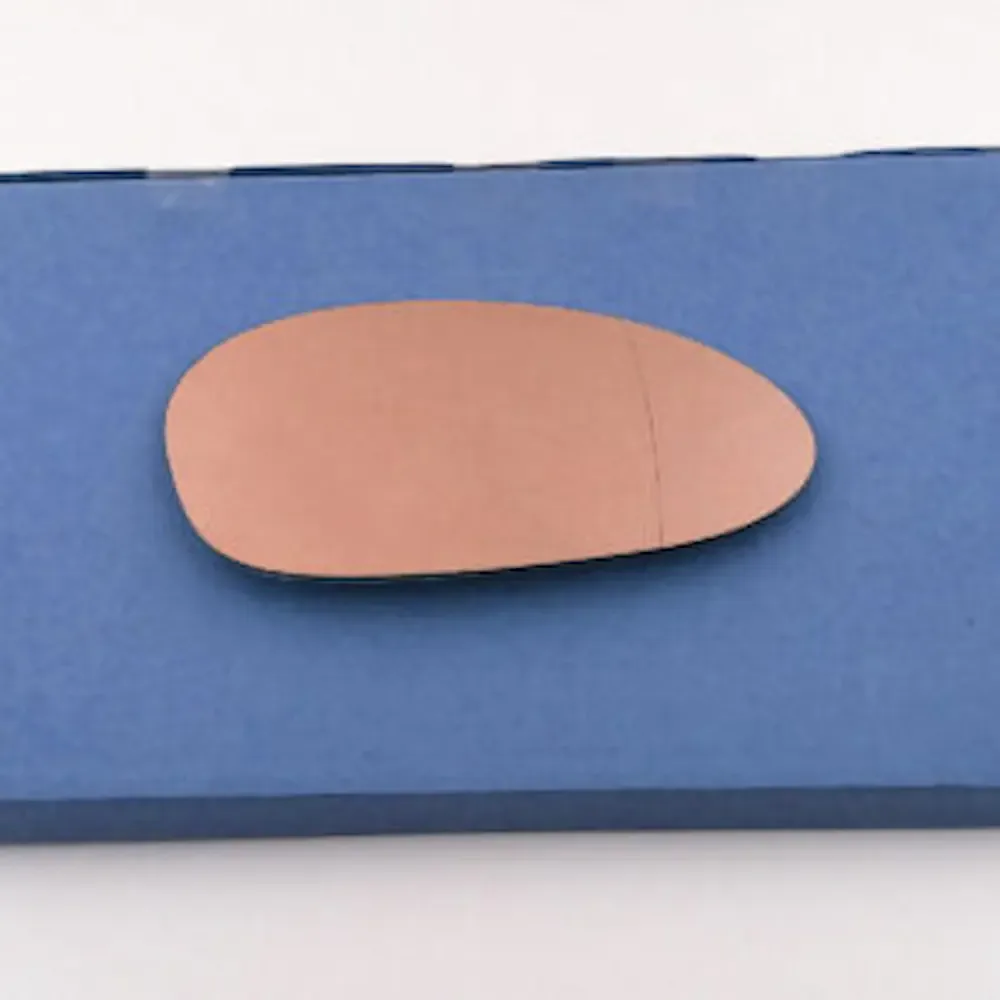 BMW 1 Series Stick-on Wing Mirror Glass 2003-2009 — Wide Angle, Blue Tinted — Right Driver Side