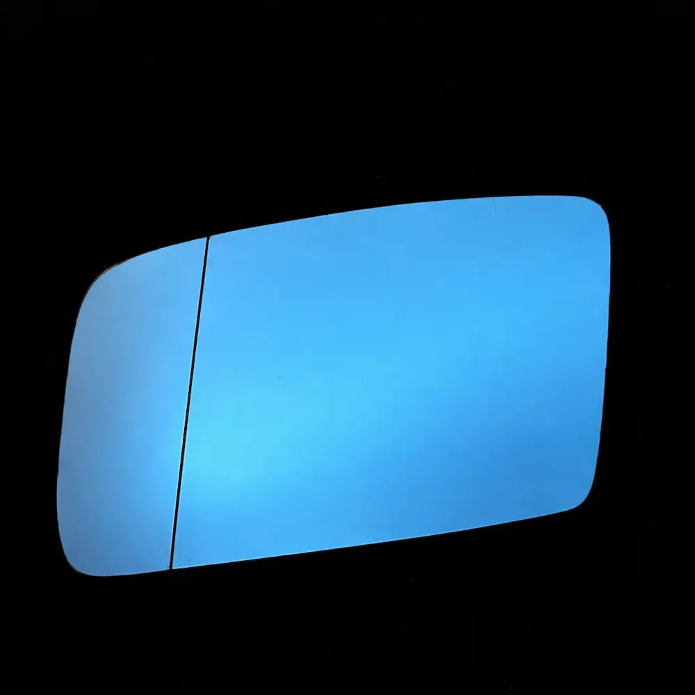 BMW 5 Series Stick-on Wing Mirror Glass 2003-2009 — Wide Angle, Blue Tinted — Left Passenger Side