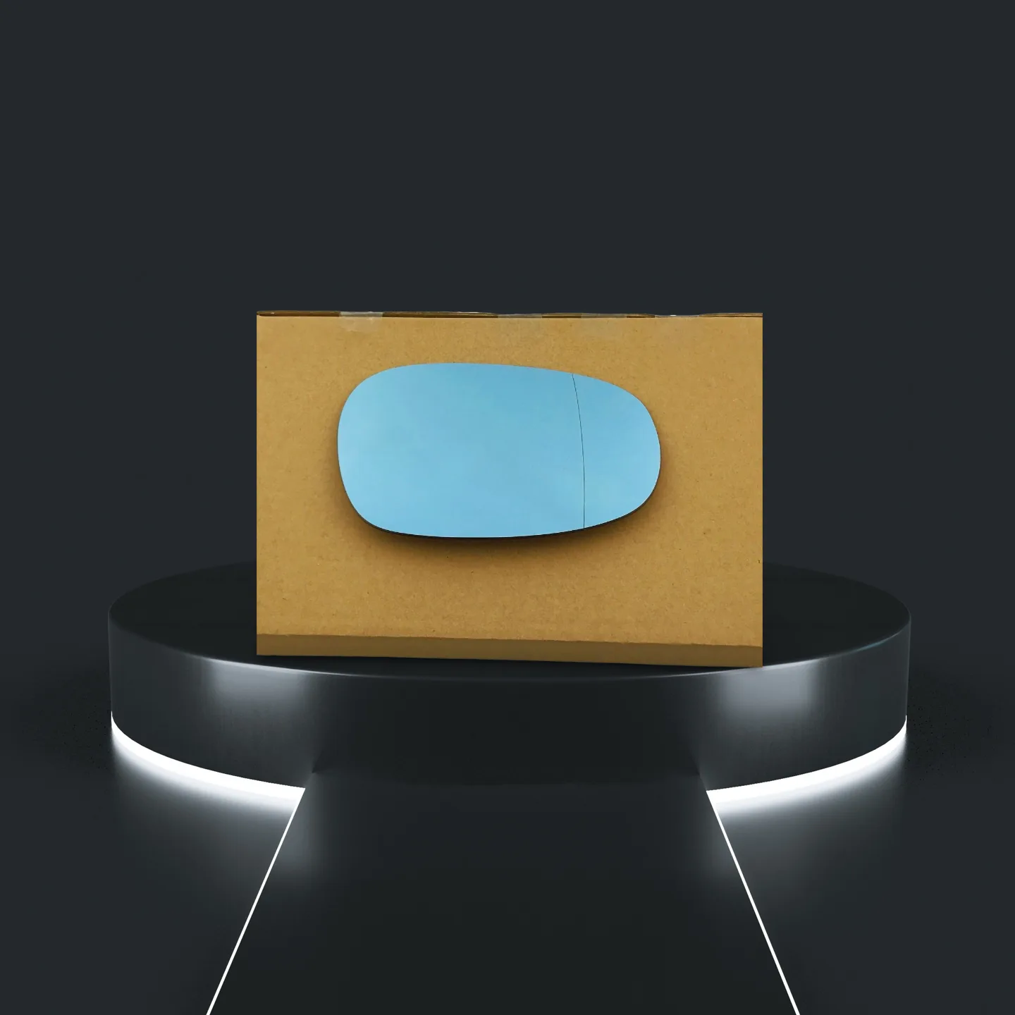 BMW 3 Series Stick-on Wing Mirror Glass 2008-2011 — Wide Angle, Blue Tinted — Right Driver Side
