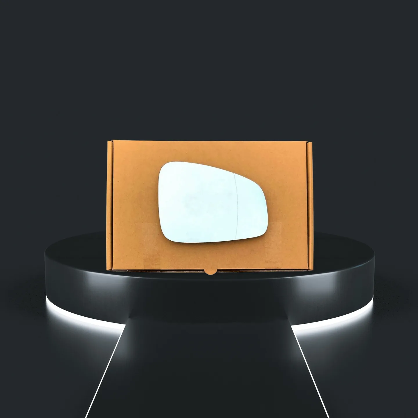 Renault Megane Stick-on Wing Mirror Glass 2008-2015 — Wide Angle, Blue Tinted — Right Driver Side