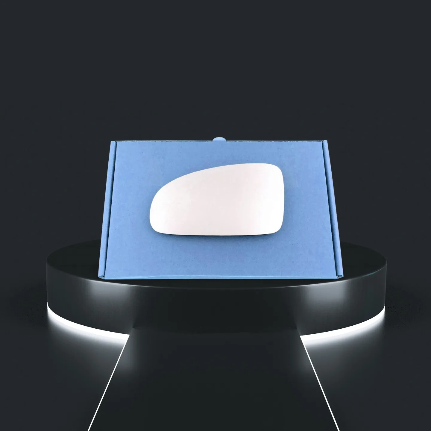Chevrolet Aveo Stick-on Wing Mirror Glass 2008-2011 — Convex, Blue Tinted — Left Passenger Side