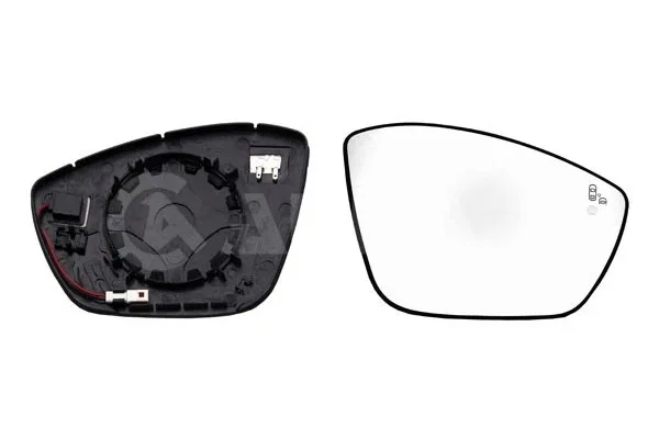 Vauxhall Corsa Clip-on Wing Mirror Glass 2020 onwards — Heated, Convex, Blind-Spot — Right Driver Side