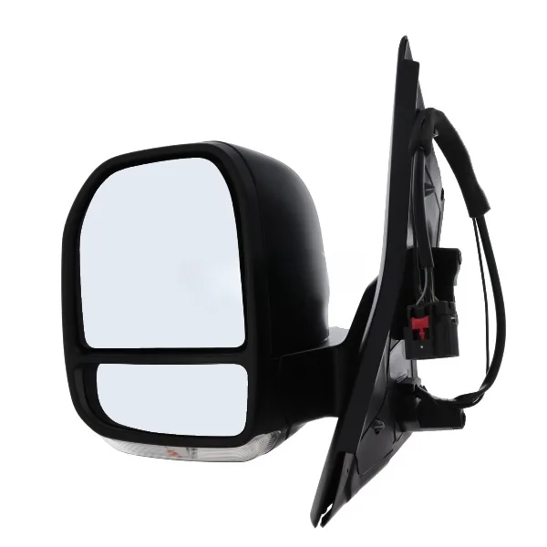 Ford Transit Custom Complete Wing Mirror Unit 2023 onwards — Electric, Heated, Manual Folding, Indicator, Puddle Light, Convex, DAB Aerial, Textured Black Cover — Left Passenger Side