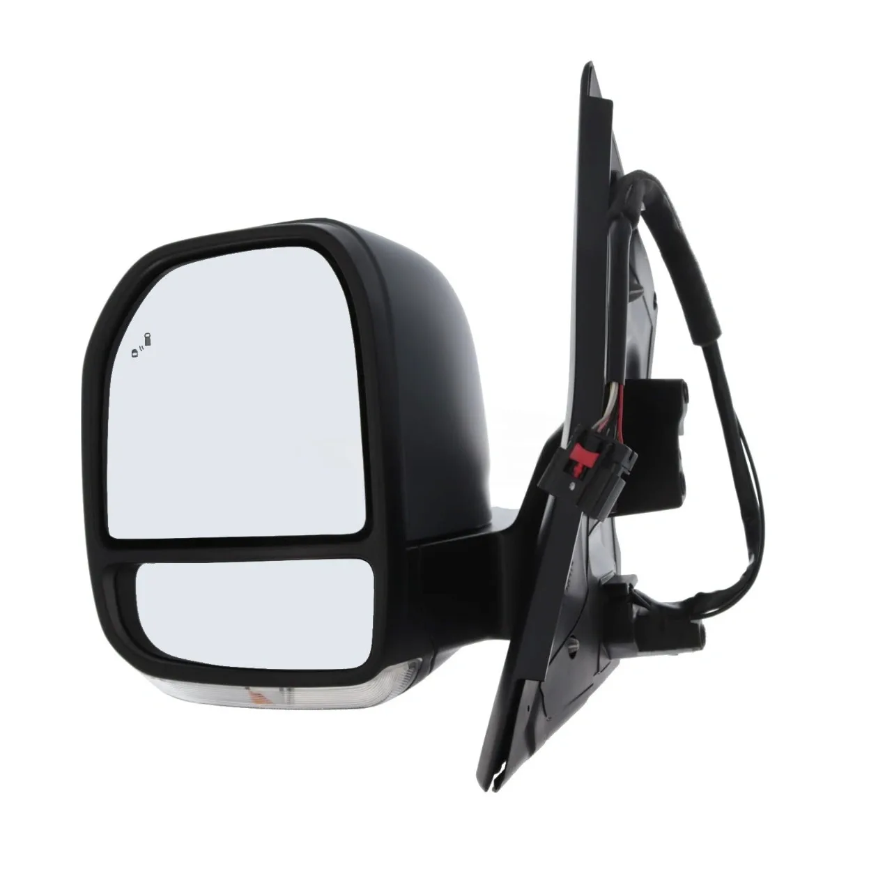 Ford Transit Custom Complete Wing Mirror Unit 2023 onwards — Electric, Heated, Power Folding, Indicator, Blind-Spot, Convex, DAB Aerial, Primed Cover — Left Passenger Side
