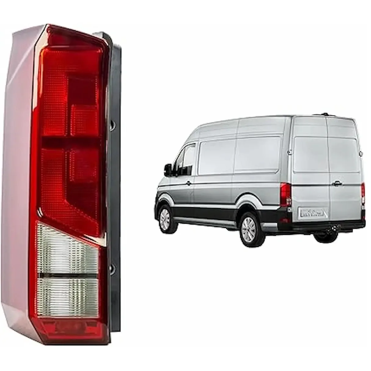 MAN MAN TGE Rear Lamp Light 2016-2024 — Non-LED, Clear Lens, Chassis Cab — Left Passenger Side