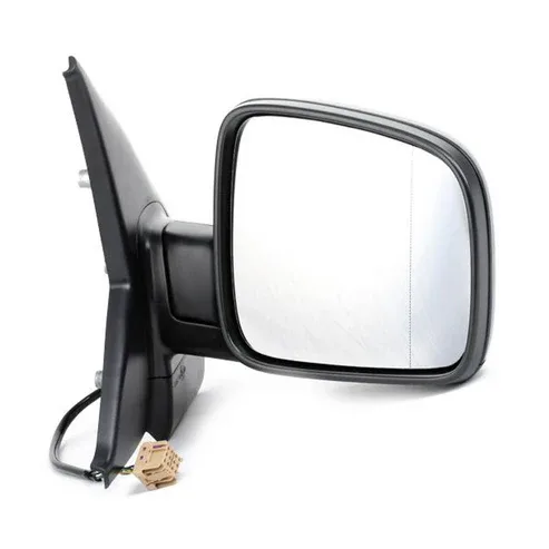Volkswagen Transporter Complete Wing Mirror Unit 2005-2009 — Electric, Heated, Manual Folding, Black Cover — Right Driver Side