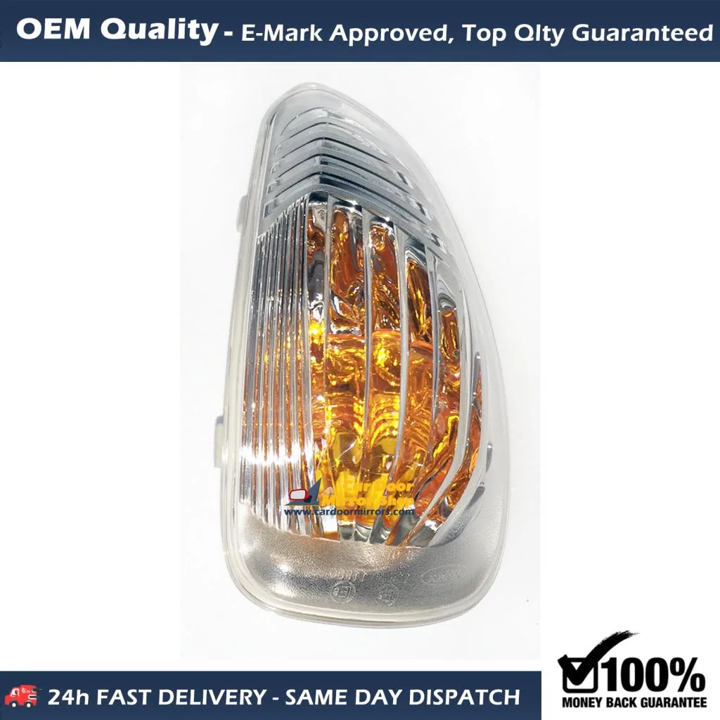 Renault Master Wing Mirror Indicator 2011-2024 — Clear Lens, Amber Lens, Non-LED — Right Driver Side