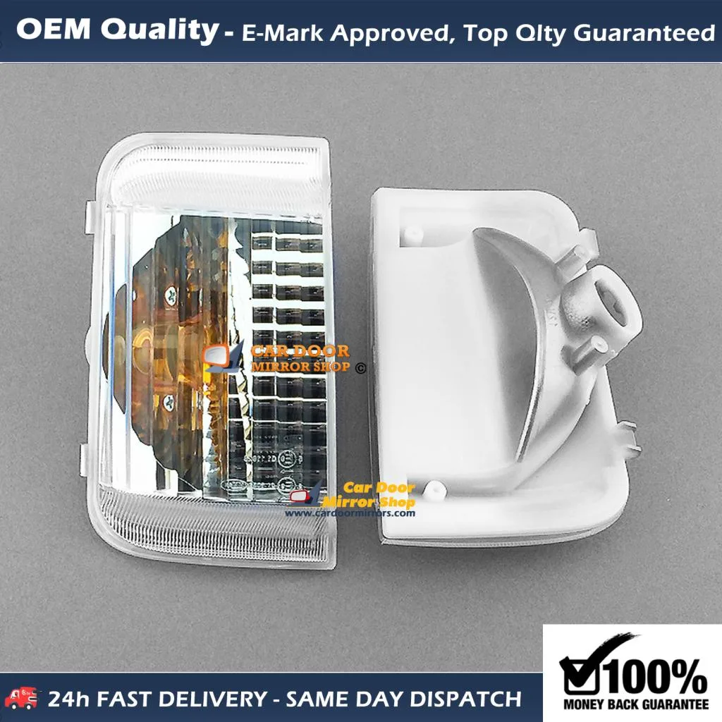 Vauxhall Movano Wing Mirror Indicator 2022 onwards — Clear Lens, Amber Lens, Non-LED — Left Passenger Side