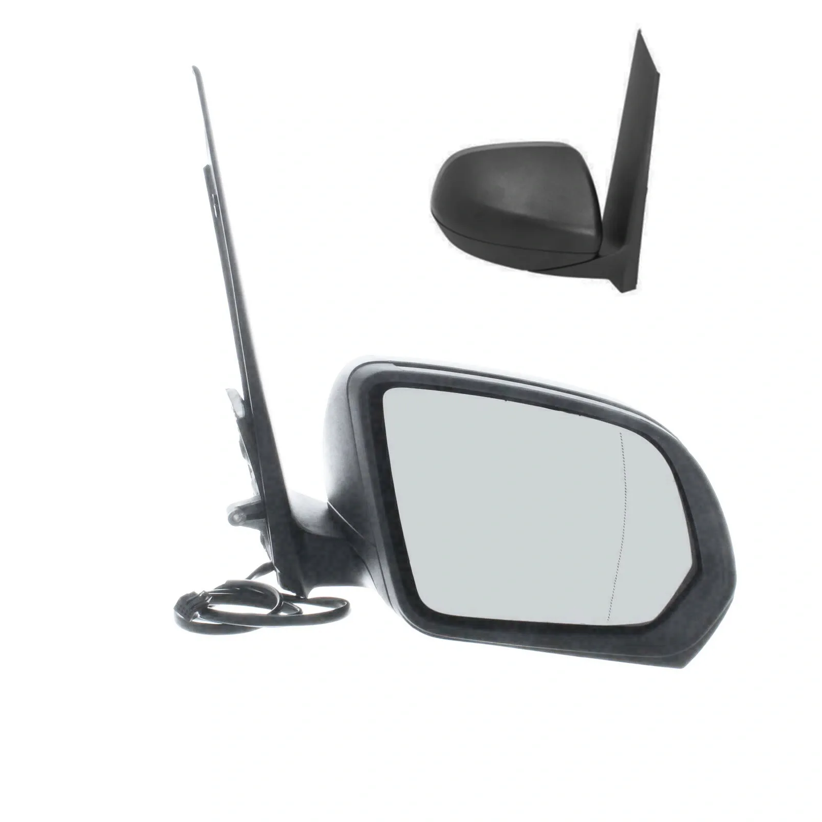 Mercedes Vito Complete Wing Mirror Unit 2015-2025 — Electric, Heated, Manual Folding, Wide Angle, Black Cover — Right Driver Side